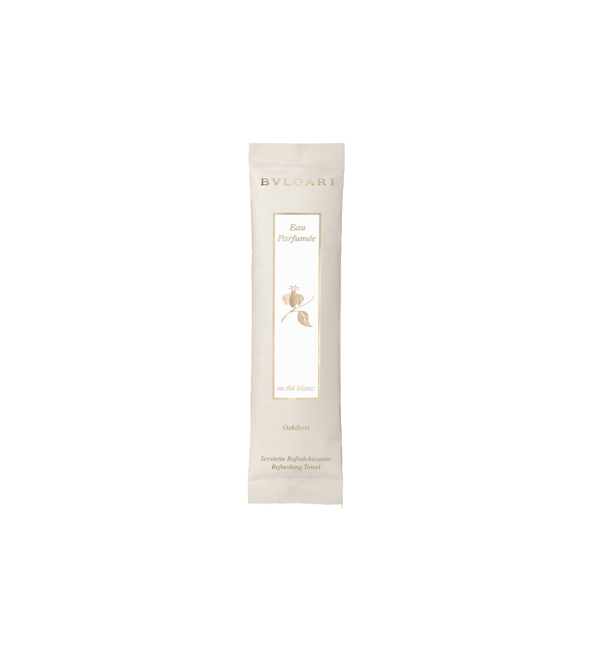 Vlhký osvěžující ručník pro hosty Bvlgari White Tea