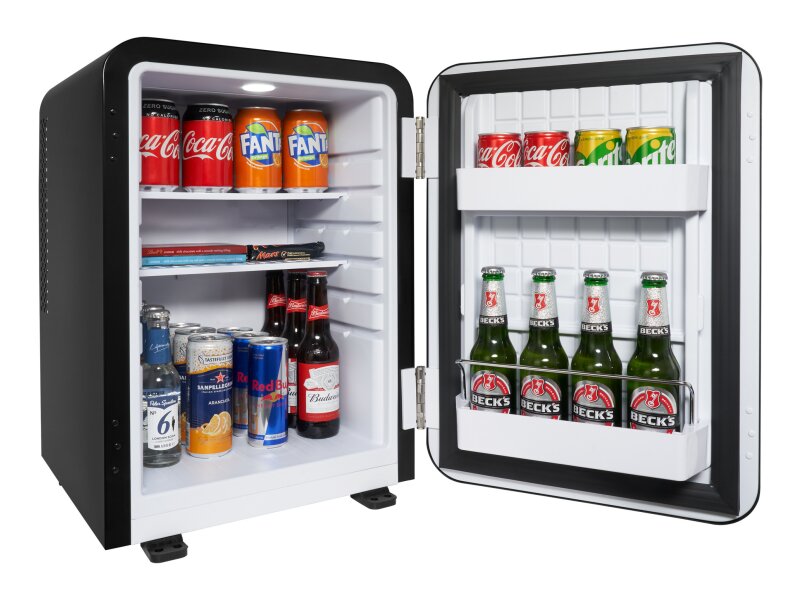 Corby Radley 40 literes minibár, fekete, zárt ajtóval