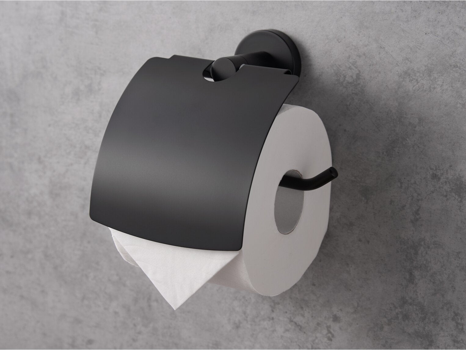 Corby Harrogate fedeles WC-papír tartó – fekete
