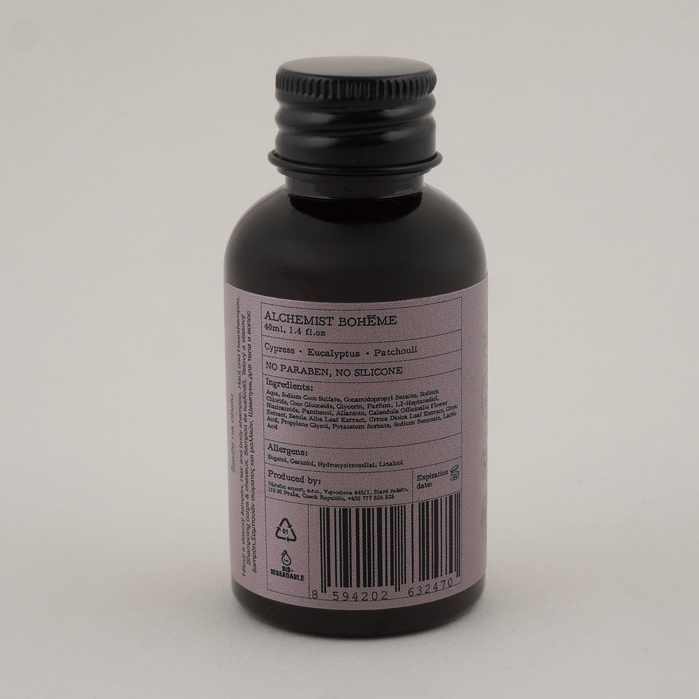Alchemist Bohéme Parfém No. 2 természetes haj- és testmosó sampon – 40 ml