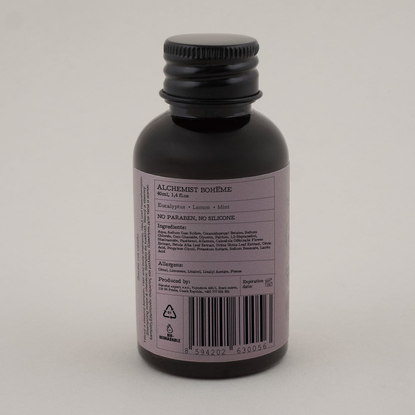 Alchemist Bohéme Parfém No. 4 természetes haj- és testmosó sampon – 40 ml