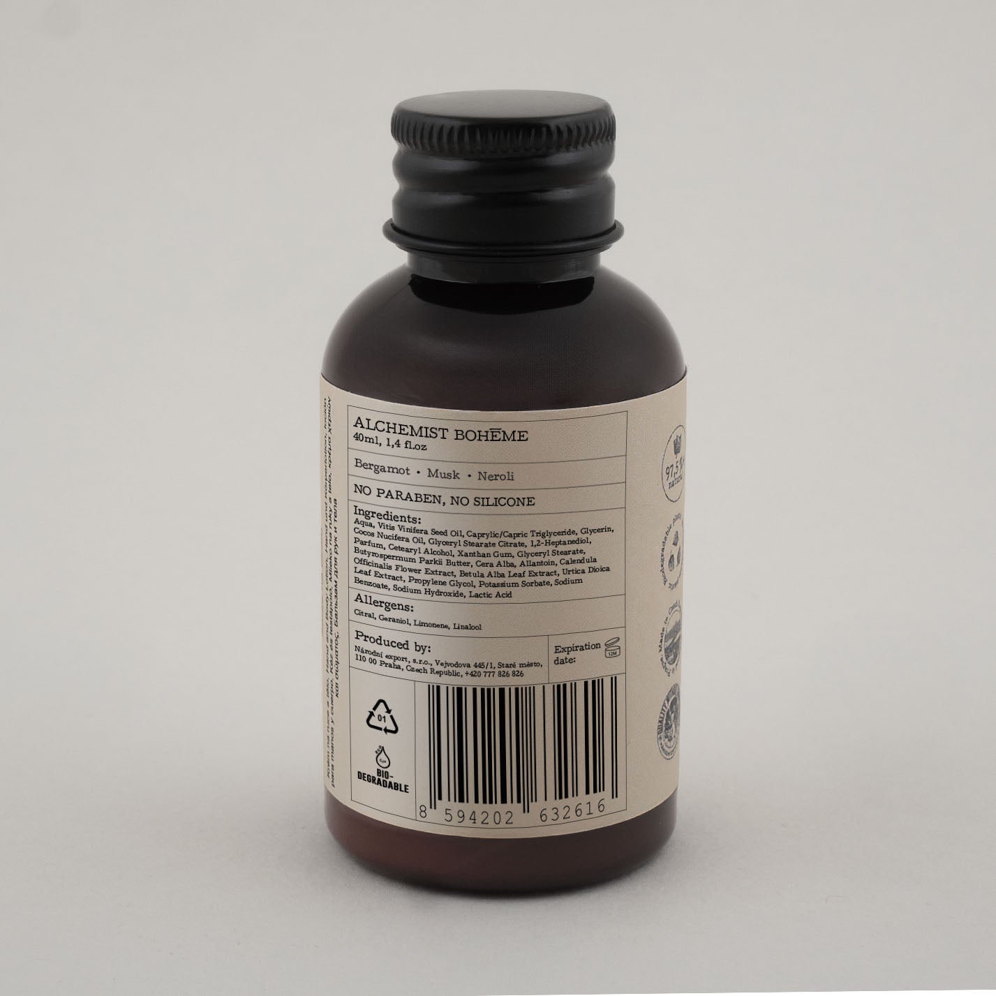 Alchemist Bohéme Parfém No. 5 természetes kéz- és testápoló krém – 40 ml