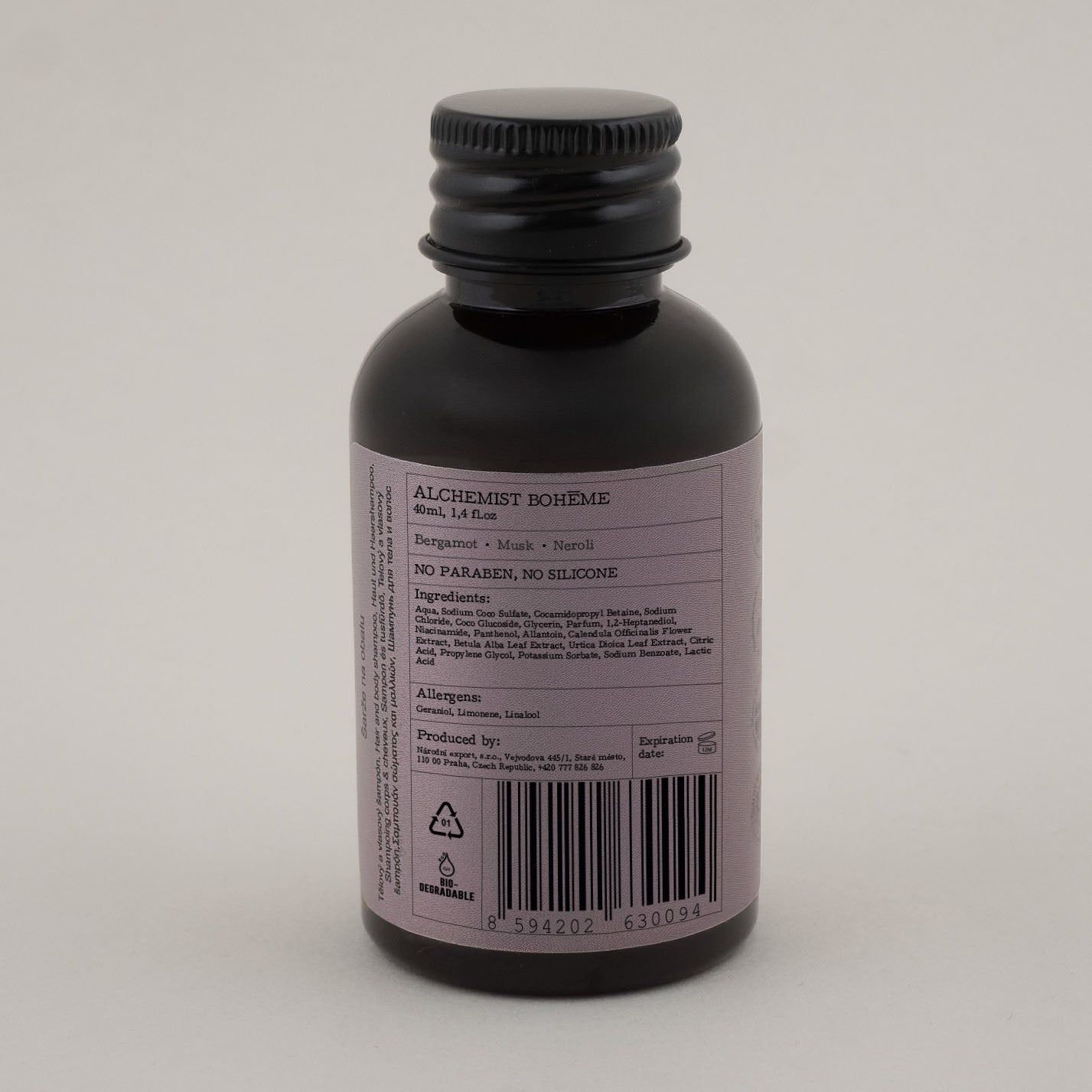 Alchemist Bohéme Parfém No. 5 természetes haj- és testmosó sampon – 40 ml
