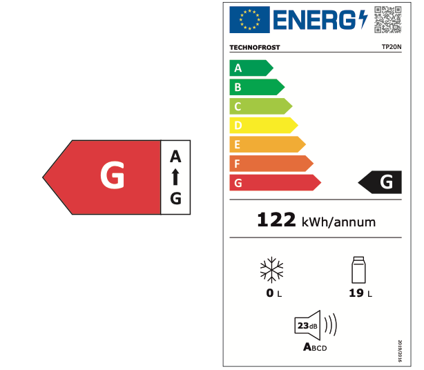 20 literes TP20N termoelektromos minibár – Eko