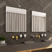 Fekete LED-es tükör, 600x800 mm, két érintésérzékelővel