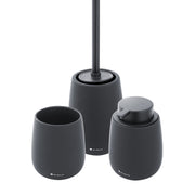 Dispenser, cup, toilet brush
