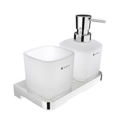 Dispenser with a toothbrush holder