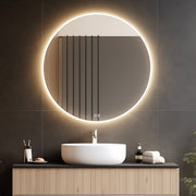 Kerek LED-es tükör, átmérő 1000 mm, két érintésérzékelővel