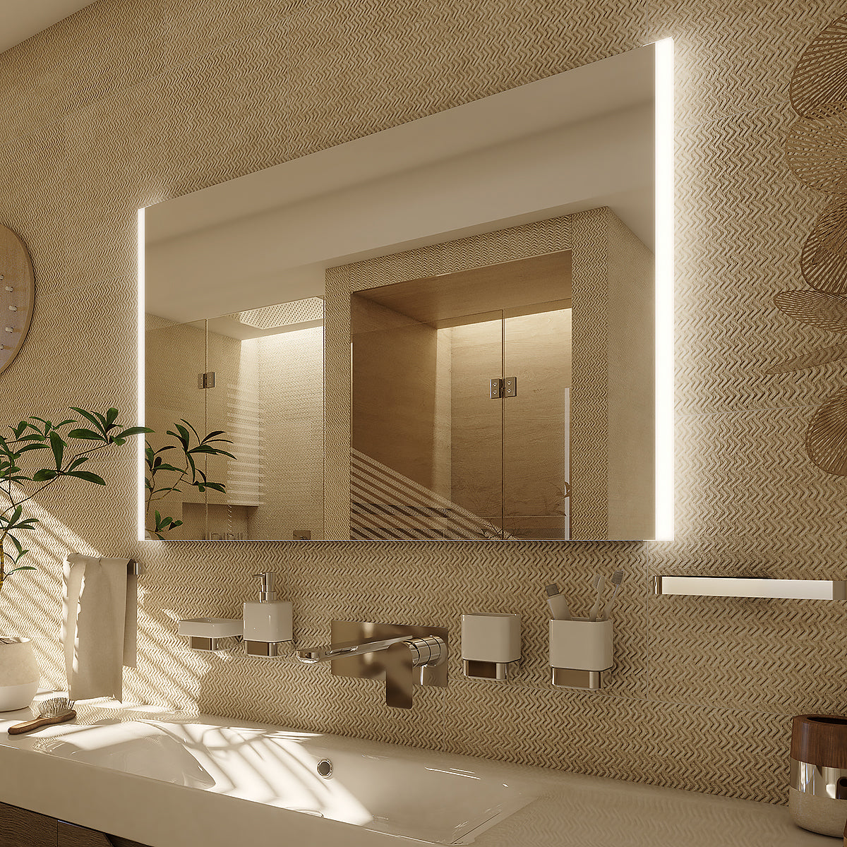 LED-es tükör 800x700