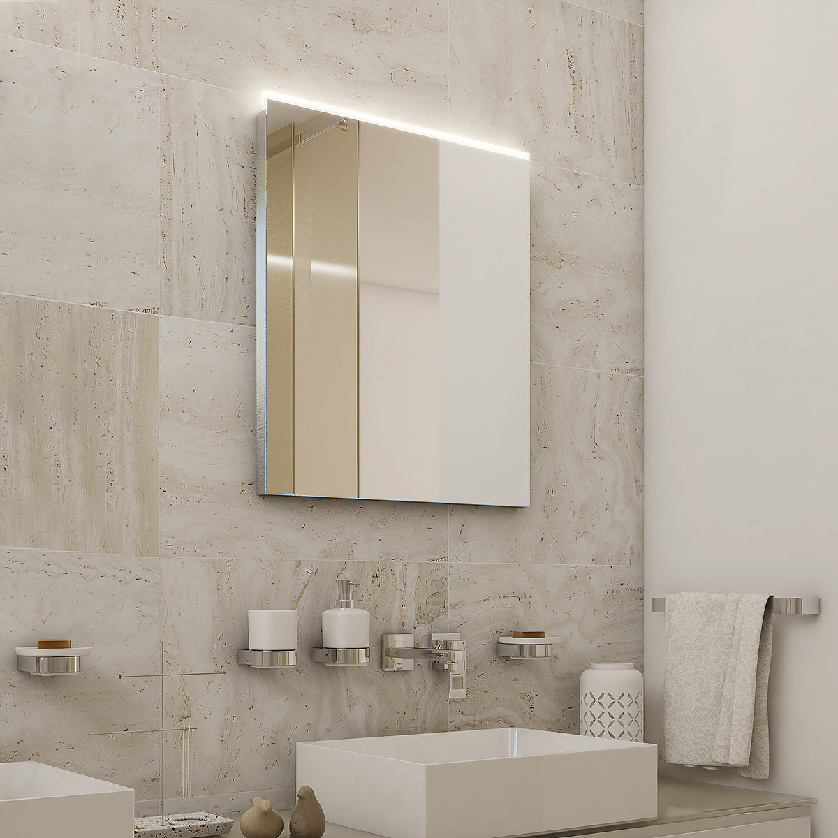 LED-es tükör 900x600