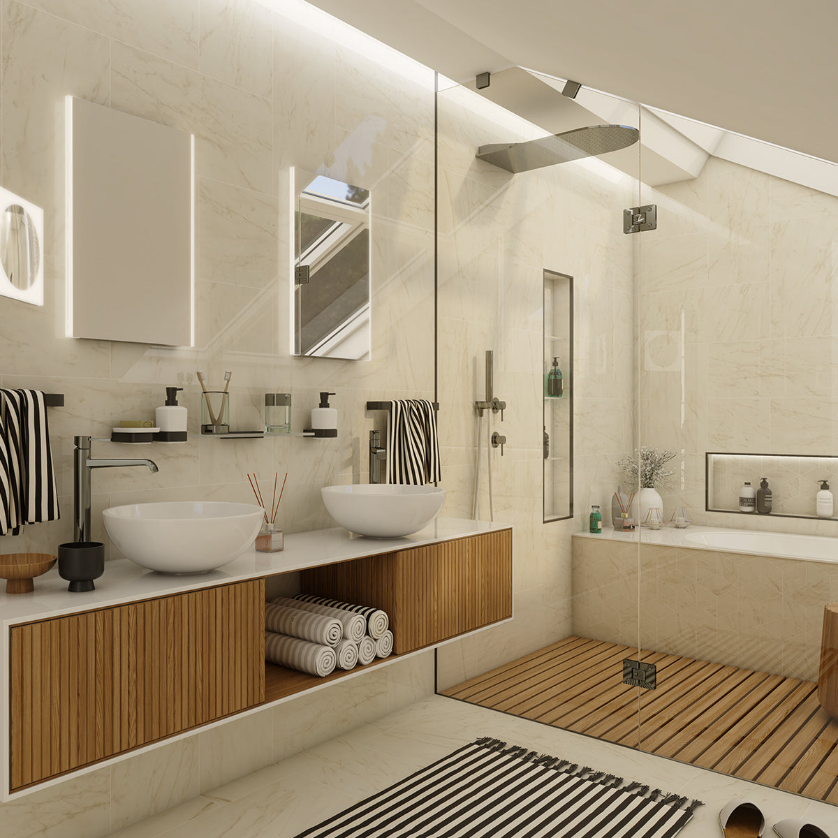 LED-es tükör 900x700