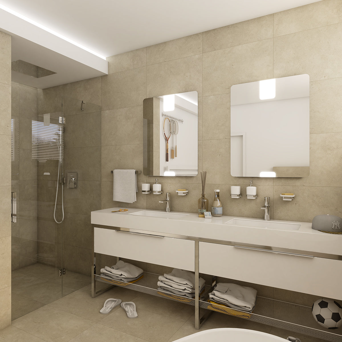 LED-es tükör 600x800