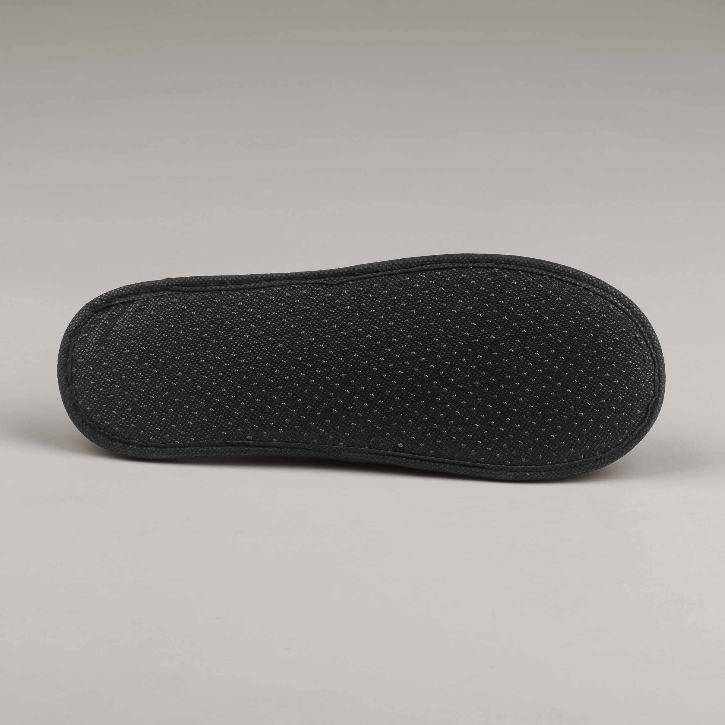 Poly terry 30 cm-es fekete szállodai papucs, Orea logóval