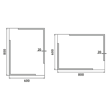 LED-es tükör 600x800