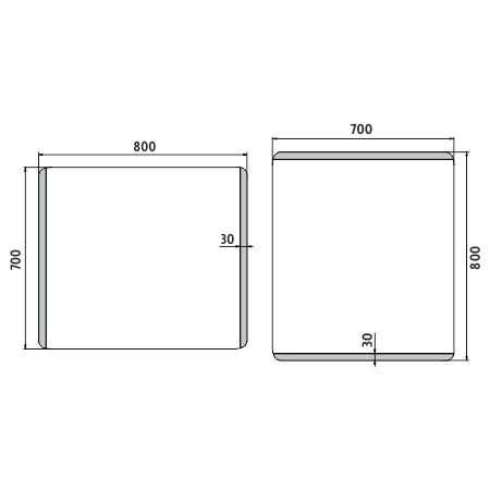 LED-es tükör 800x700
