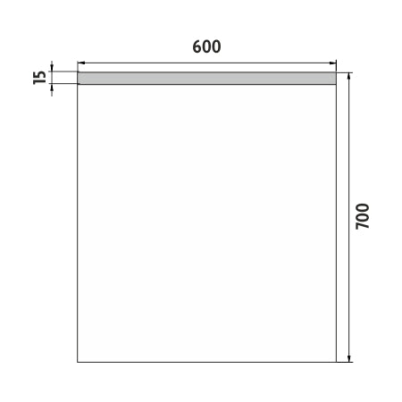 LED-es tükör 600x700