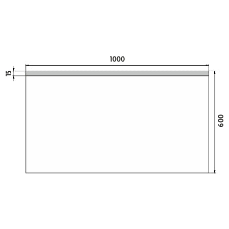 LED-es tükör 1000x600