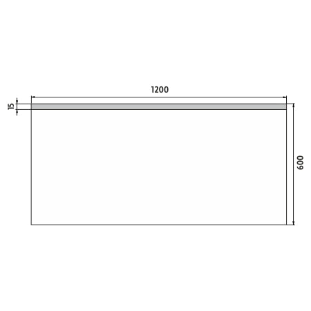 LED-es tükör 1200x600