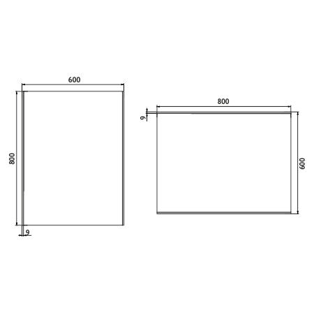 LED-es tükör 600x800