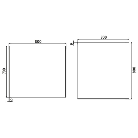 LED-es tükör 800x700