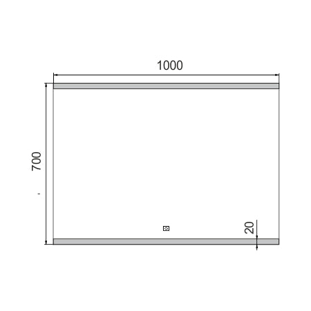 1000x700-as LED-es tükör érintőérzékelővel