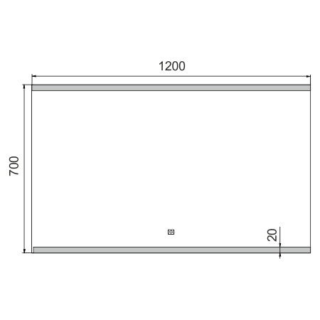 1200x700-as LED-es tükör érintőérzékelővel