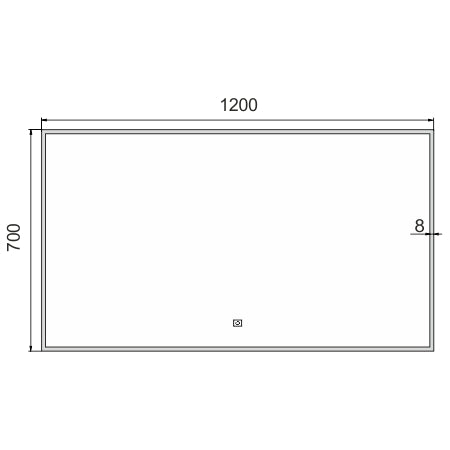1200x700-as LED-es tükör érintőérzékelővel