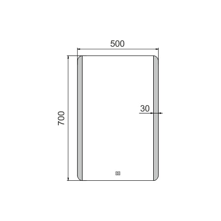 500x700-as LED-es tükör érintőérzékelővel