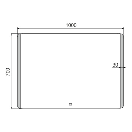 1000x700-as LED-es tükör érintőérzékelővel