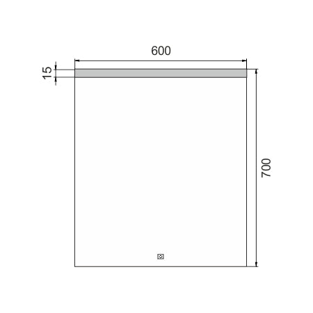 600x700-as LED-es tükör érintőérzékelővel