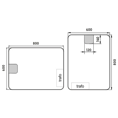LED-es tükör 600x800