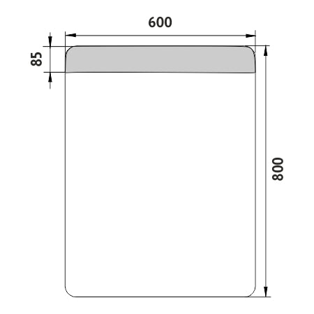 LED-es tükör 600x800