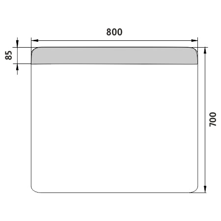 LED-es tükör 800x700