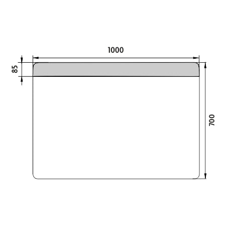 LED-es tükör 1000x700