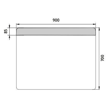 LED-es tükör 900x700