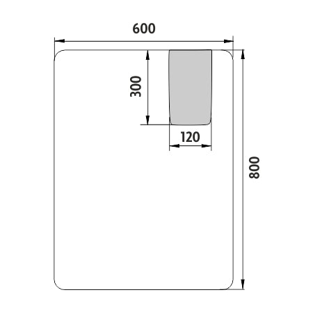LED-es tükör 600x800